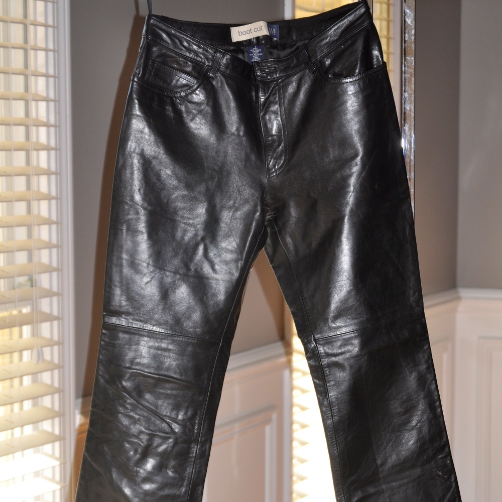 Gap Bootcut Authentic Leather Pants